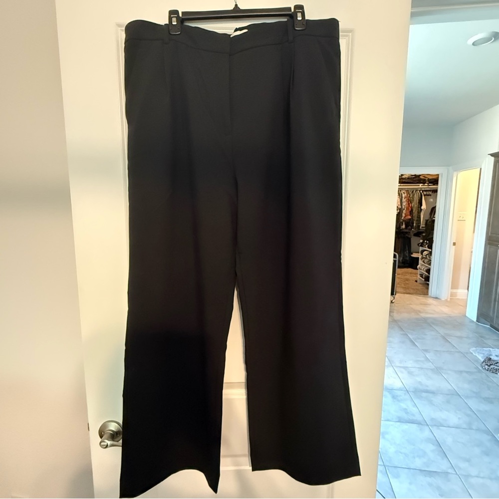 Abercrombie & Fitch Black Wide Leg Pants size 18/34 regular
